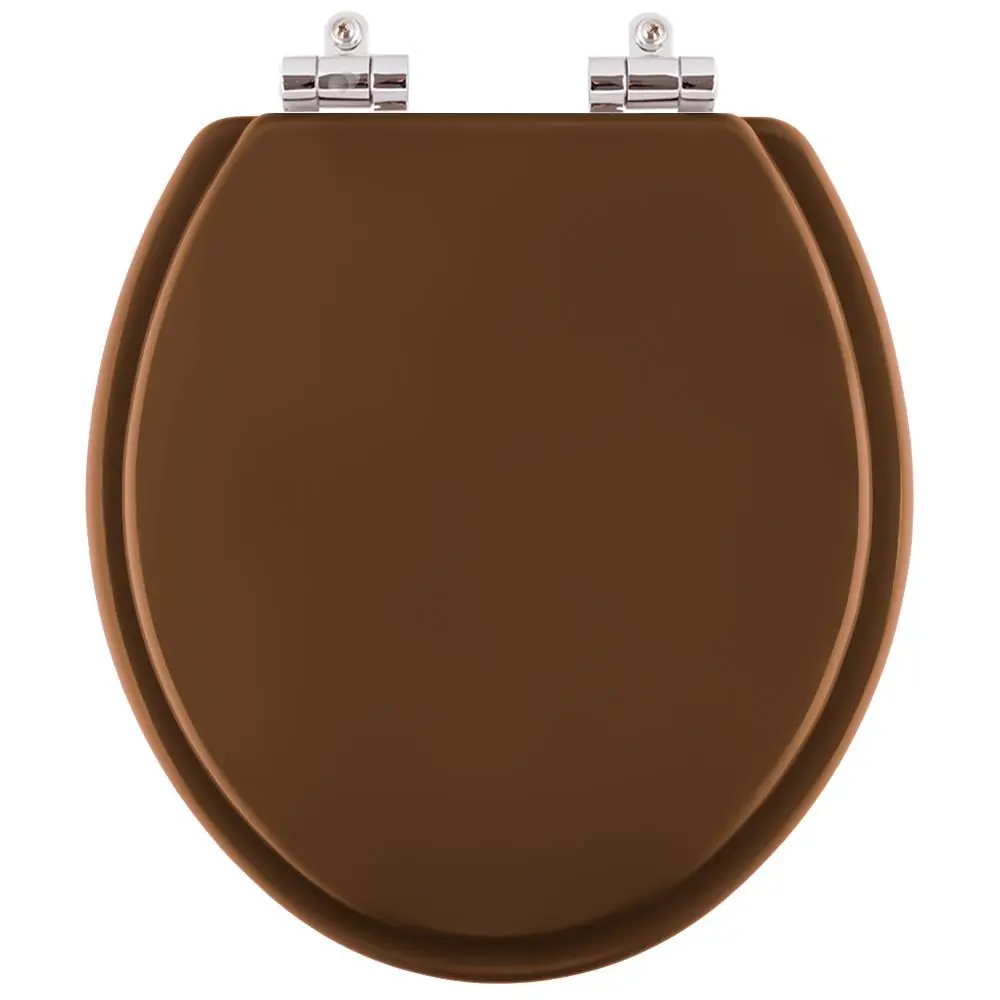Assento Sanitário Poliester Soft Close Araxa Caramelo Para Louça Santa Clara