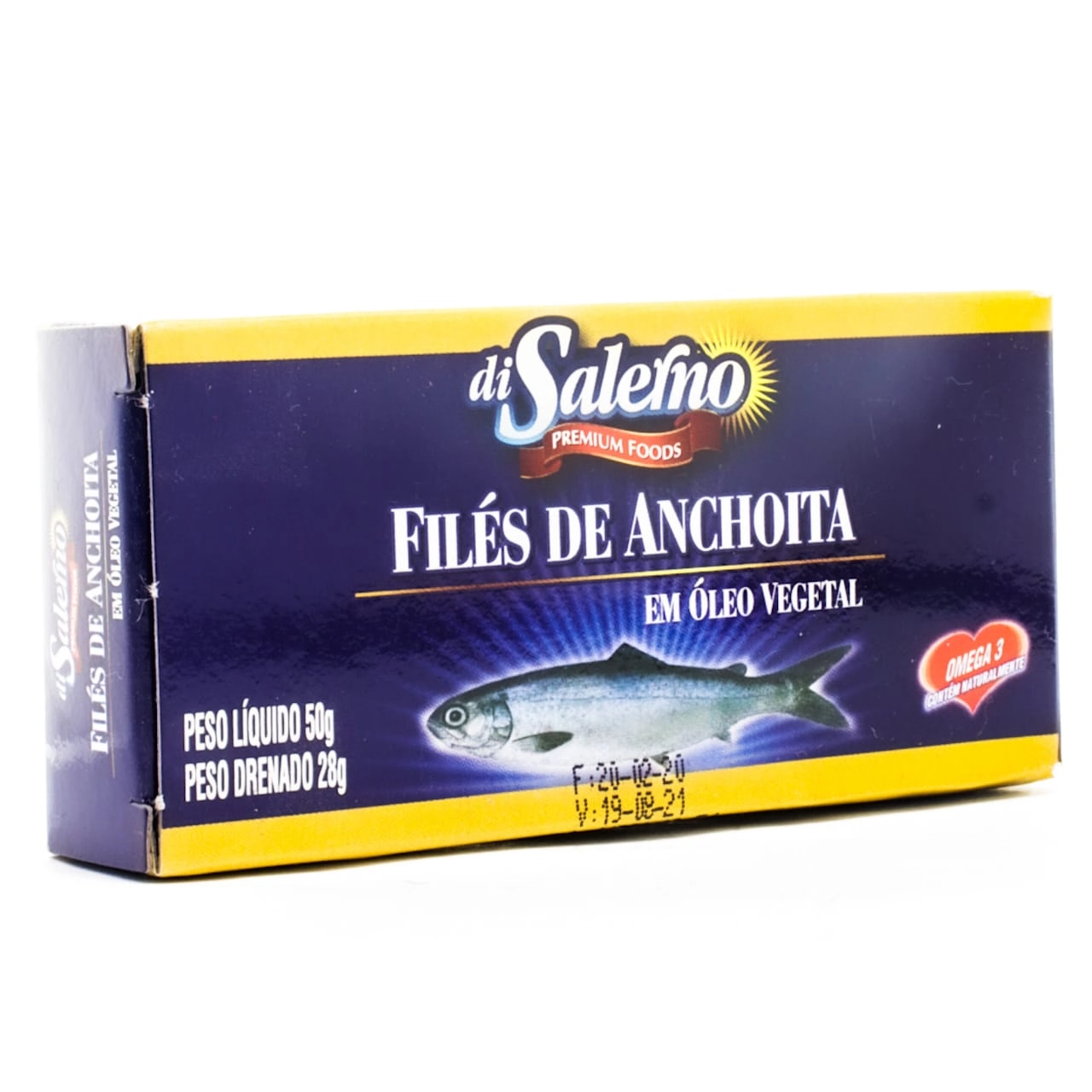 Filés De Anchova Em óleo Vegetal Di Salerno 50g