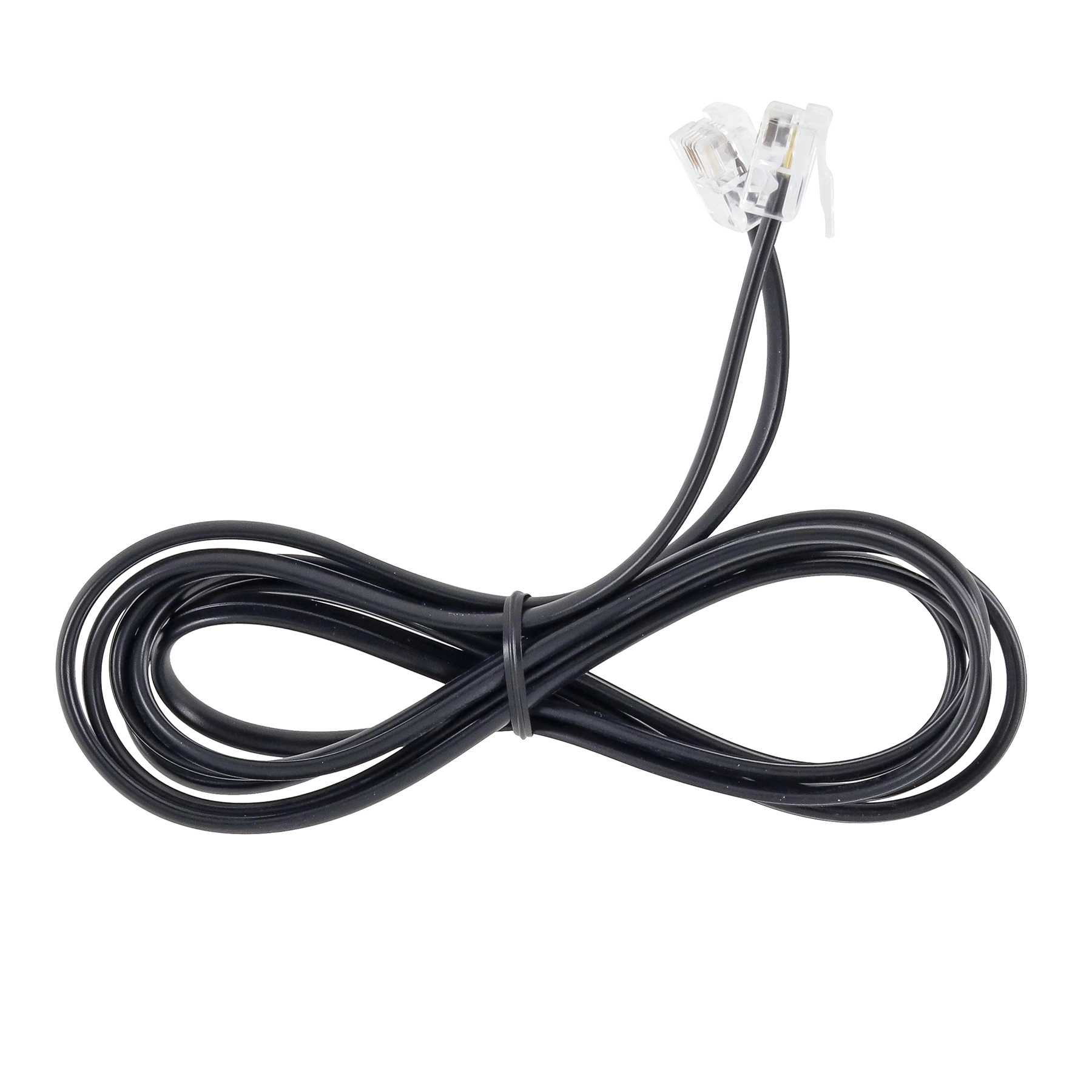 Extensão para Telefone RJ11 6x4 Preta 1,5metros A. Santos