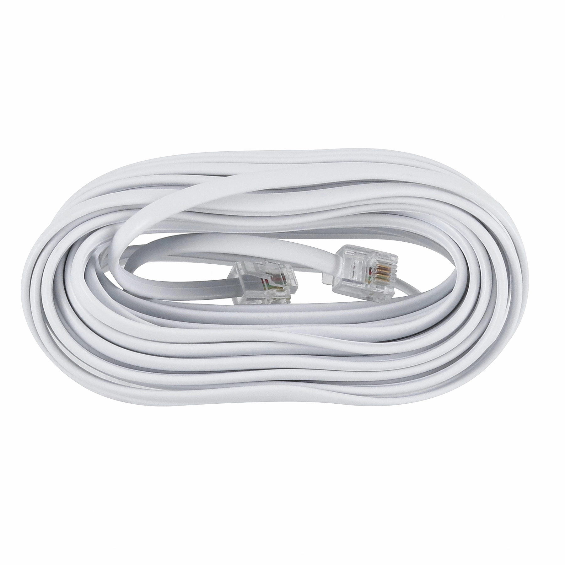 Extensão para Telefone RJ11 6x4 Branca 10metros A. Santos
