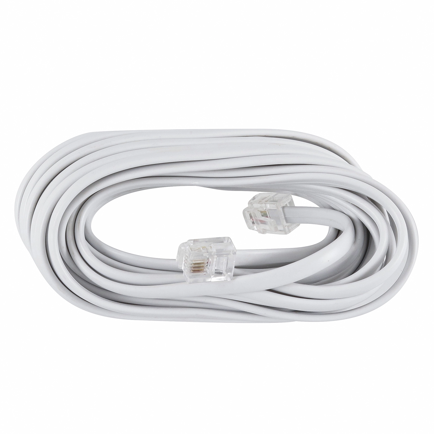 Extensão para Telefone RJ11 6x4 Branca 5metros A. Santos