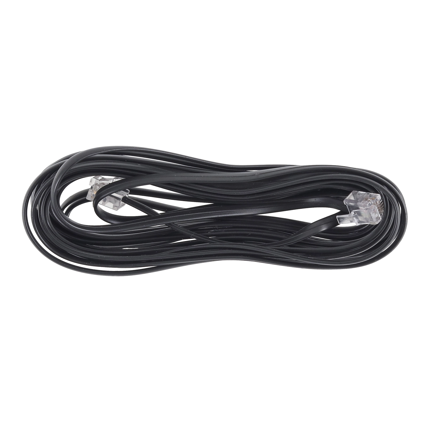 Extensão Lisa para Telefone RJ11 6x4 Preta 5metros A. Santos