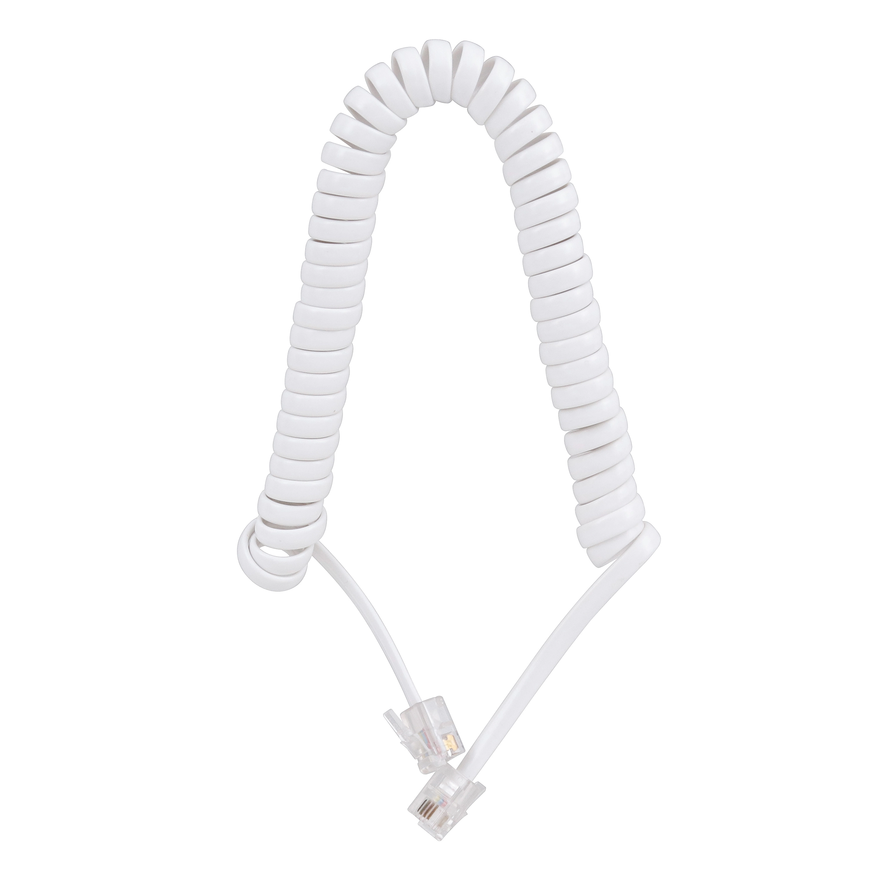 Cabo para Telefone Espiral 4x4 1,5Metros Branco A.Santos