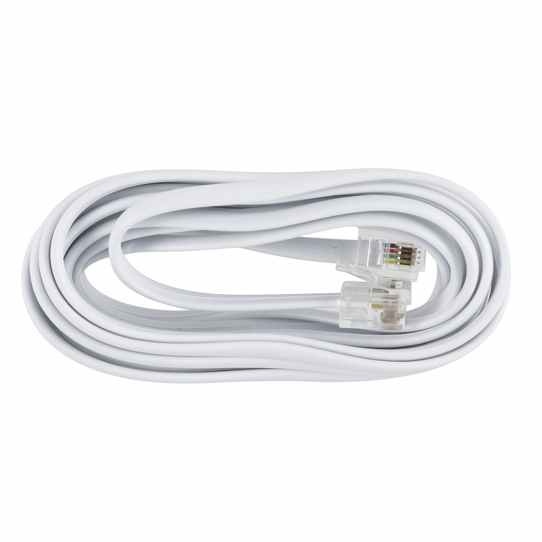 Extensão para Telefone RJ11 6x4 Branca 3 metros A. Santos