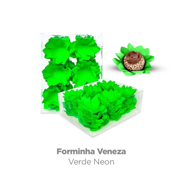 Forma P/doces Neon Verde C/40 Cod 1930