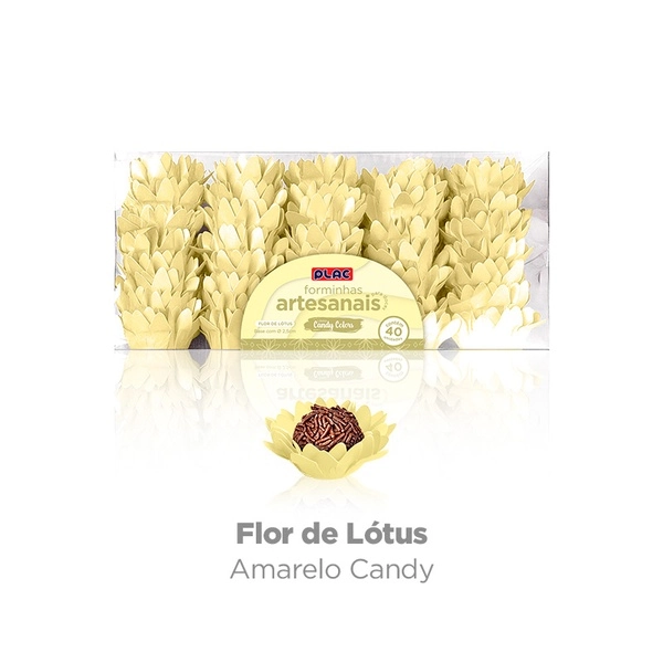 Forma P/ Doces Candy Amarelo C/40un Plac