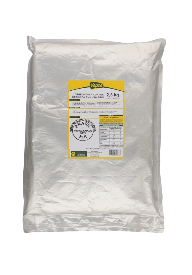 Carne Bovina Desfiada Cozida Curada Vapza 2,5kg