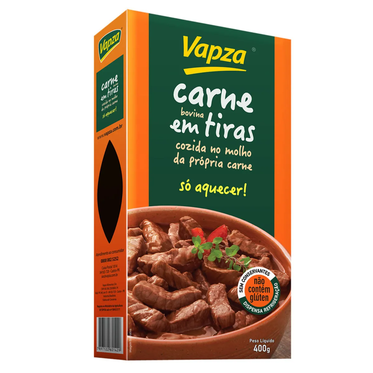 Patinho Bovino em Tiras Vapza 400g