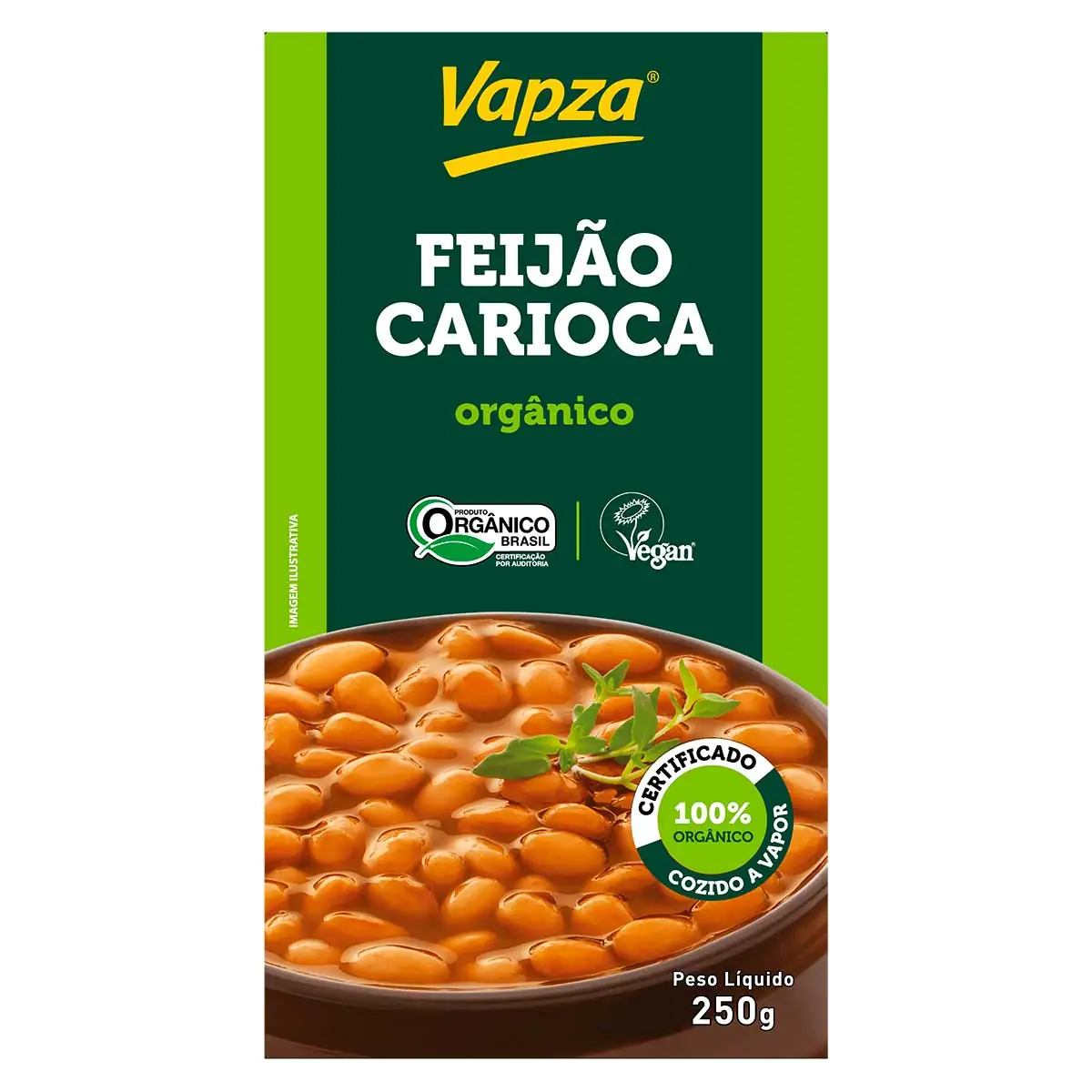 Feijão Carioca Orgânico Vapza 250g