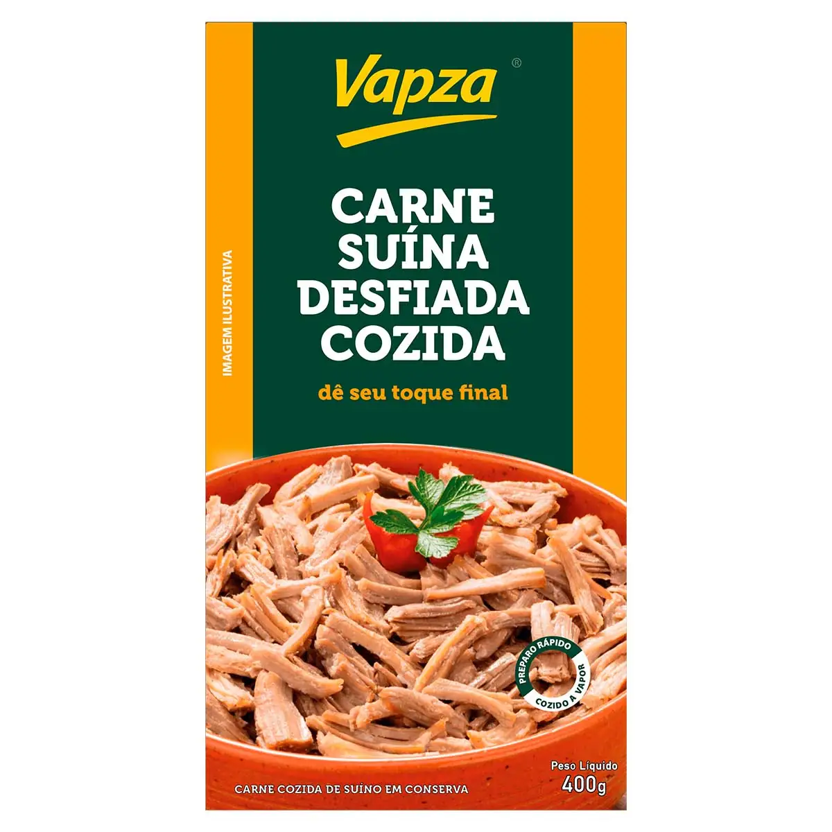 Carne Suína Desfiada Vapza 400g