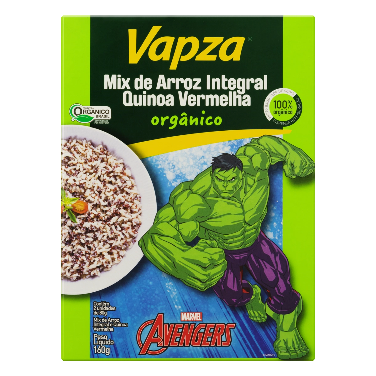Mix de Arroz e Quinoa Vermelha Orgânico VAPZA 160g