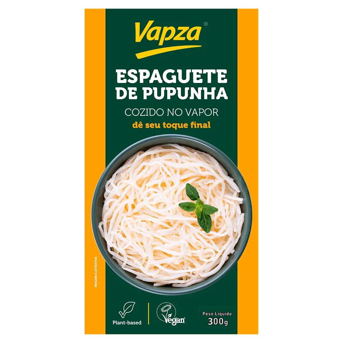 Espaguete de Pupunha Cozido no Vapor Vapza Caixa 300g