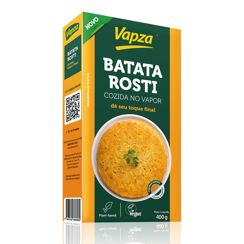 Batata Rosti Cozida No Vapor Vapza 400g