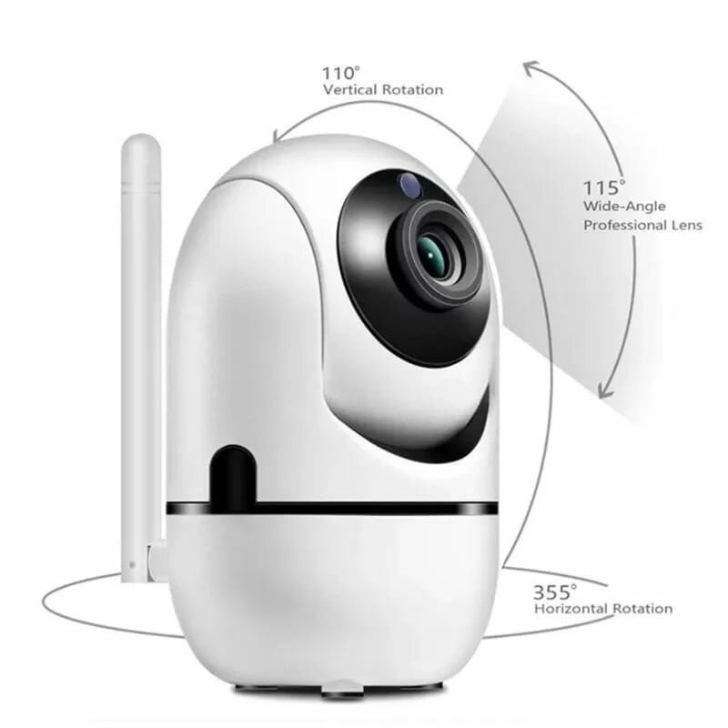 Câmera Babá Wi-fi Sensor Movimento Automático Branco