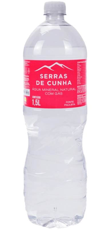 Água Mineral Natural com Gás Serras de Cunha Garrafa 1,5l