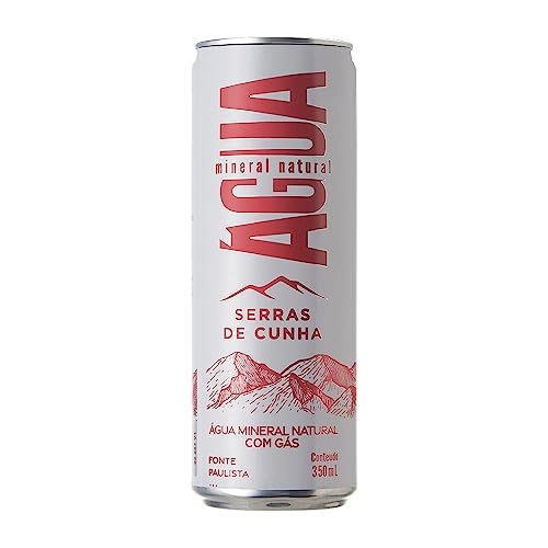 água Mineral Natural Com Gás Serras De Cunha Lata 350ml