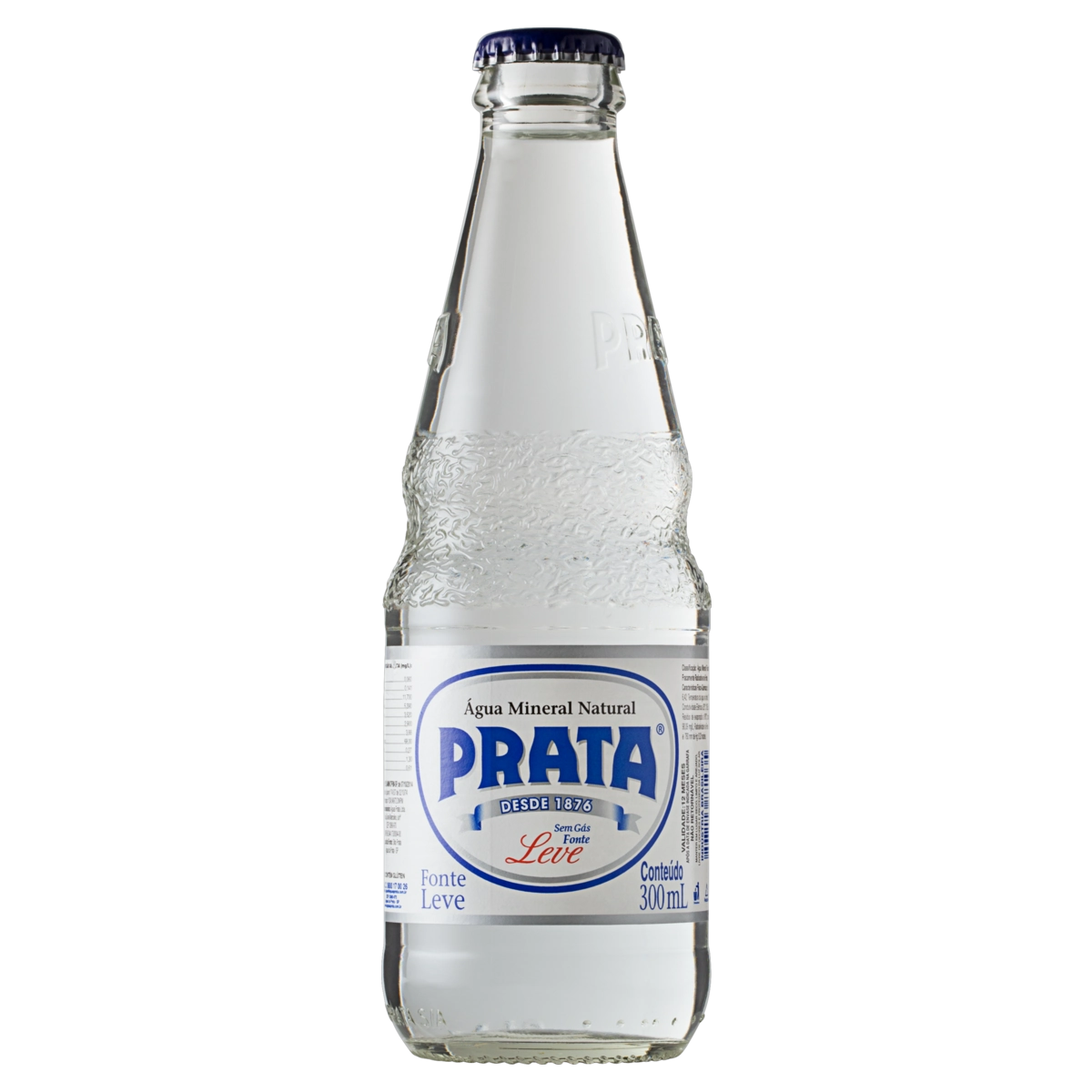 água Mineral Natural Sem Gás Prata Garrafa 300ml