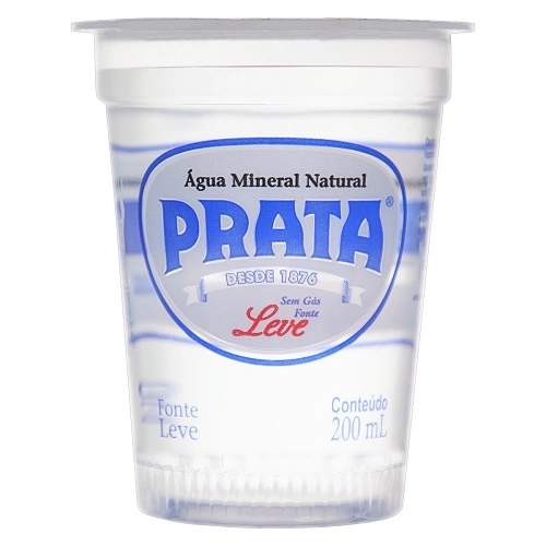 água Mineral Natural Sem Gás Prata Copo 200ml