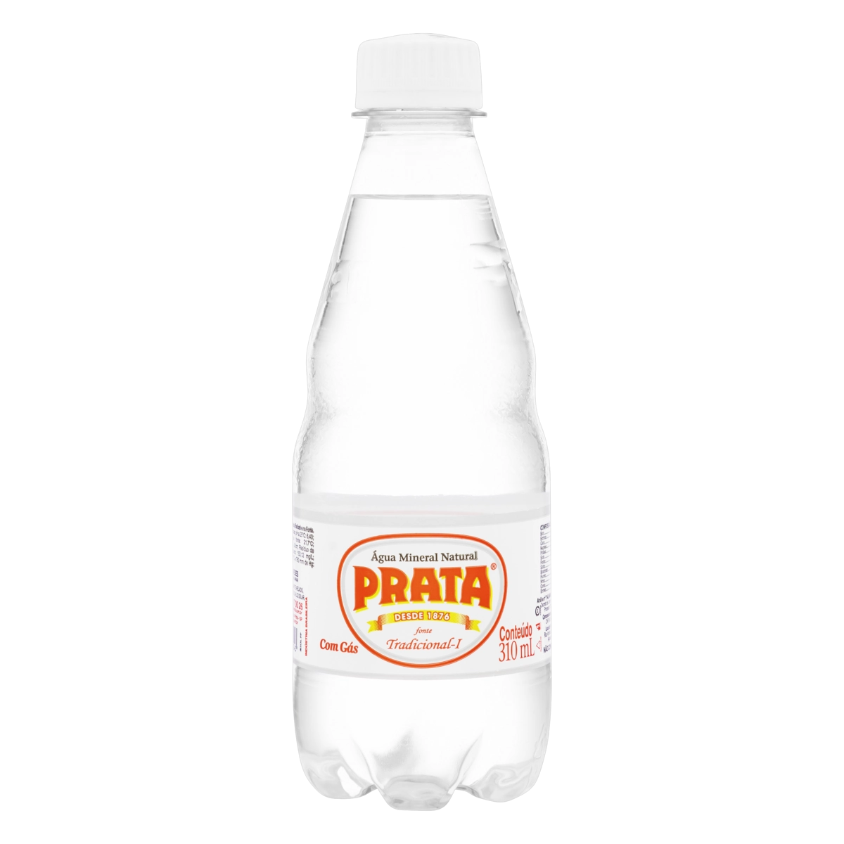 água Mineral Natural Com Gás Prata Garrafa 310ml