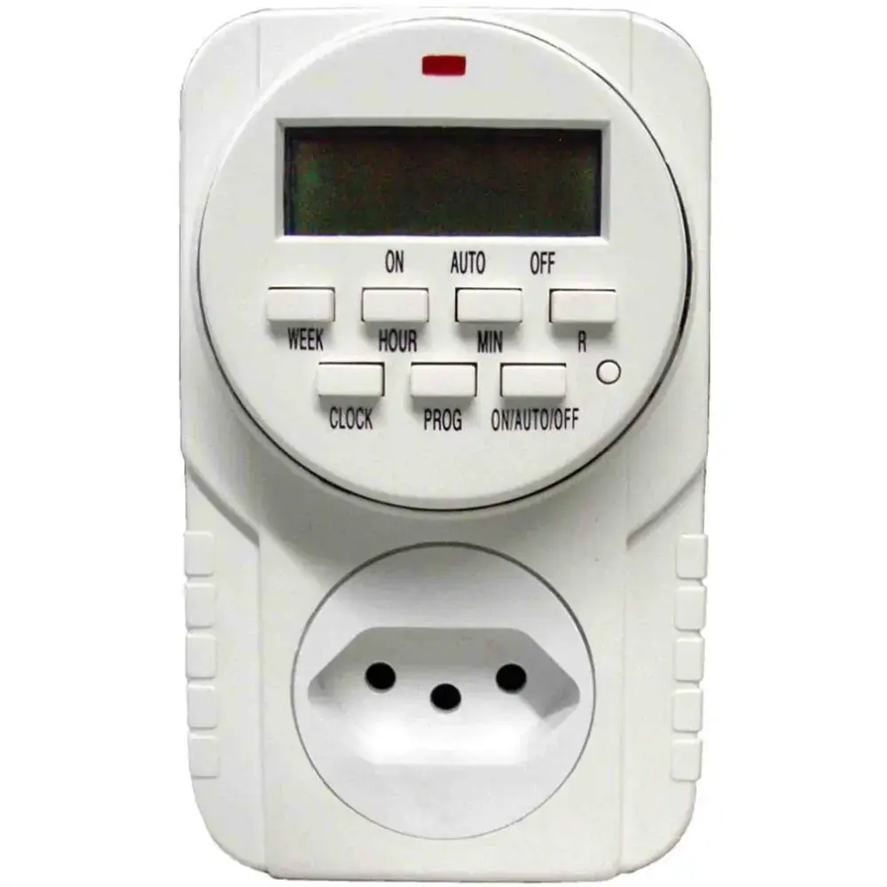 Timer Digital Bivolt de Tomada Branco