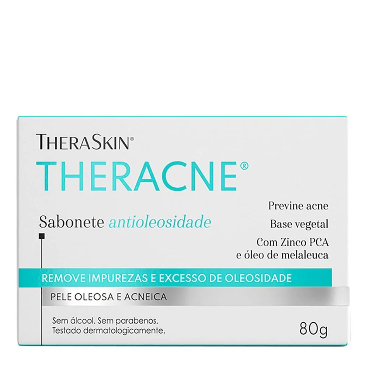 Sabonete Barra Antisséptico Theraskin Theracne Caixa 80g