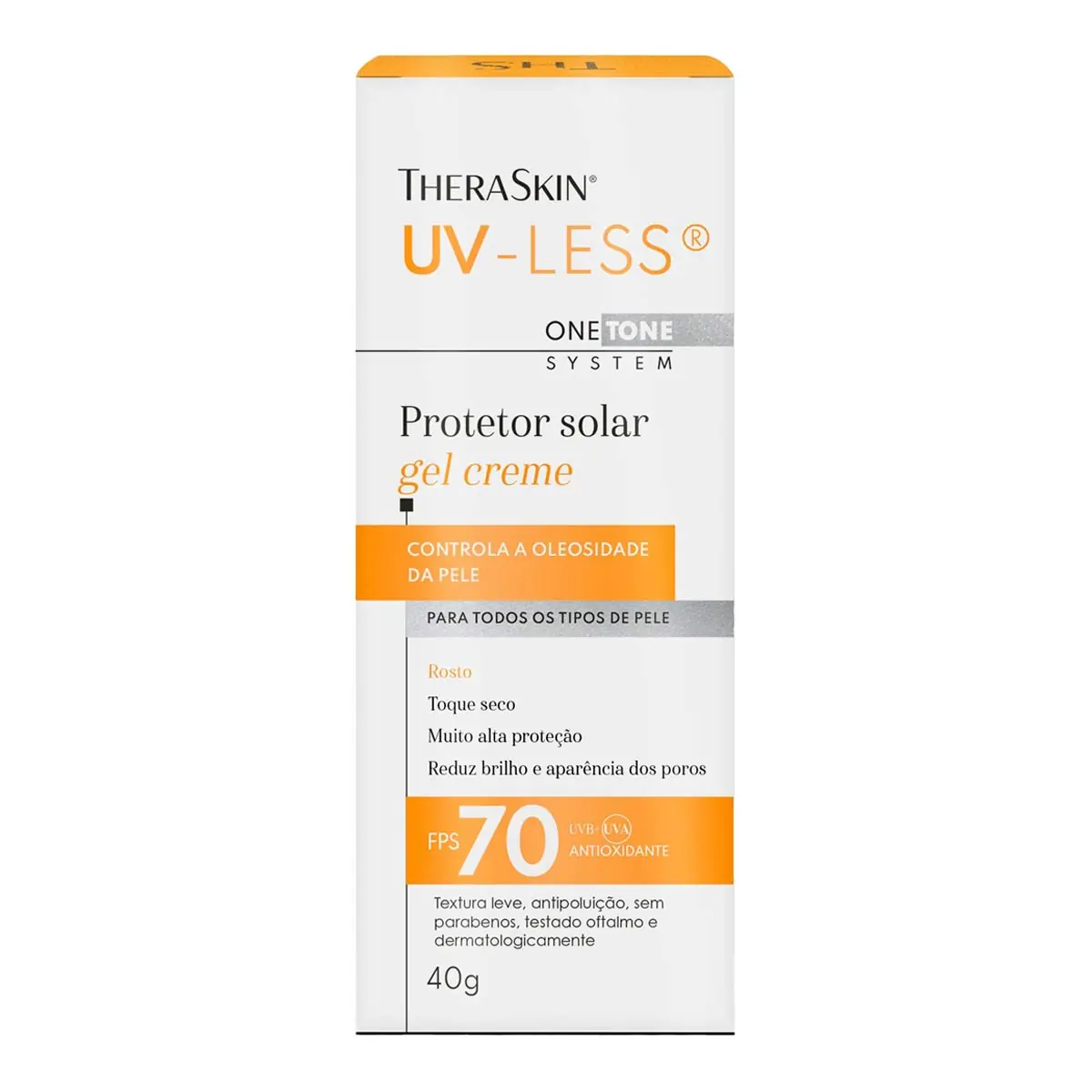 Protetor Solar Facial Theraskin Uv-Less Fps 70 Sem Cor 40g