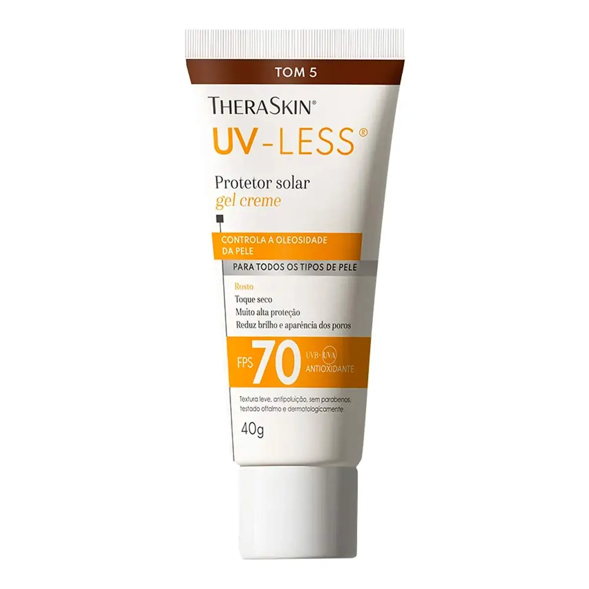 Protetor Solar Facial Theraskin Uv-Less Fps70 Tom 5 40g