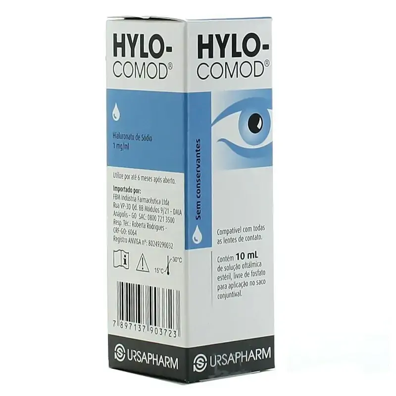 Hylo Comod Ursapharm Caixa 10ml Solução Oftálmica