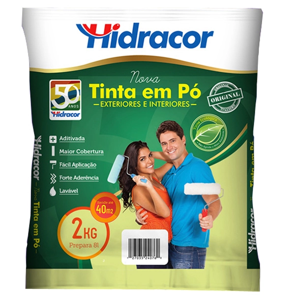 Tinta em Pó Verde Cana 2Kg Hidracor