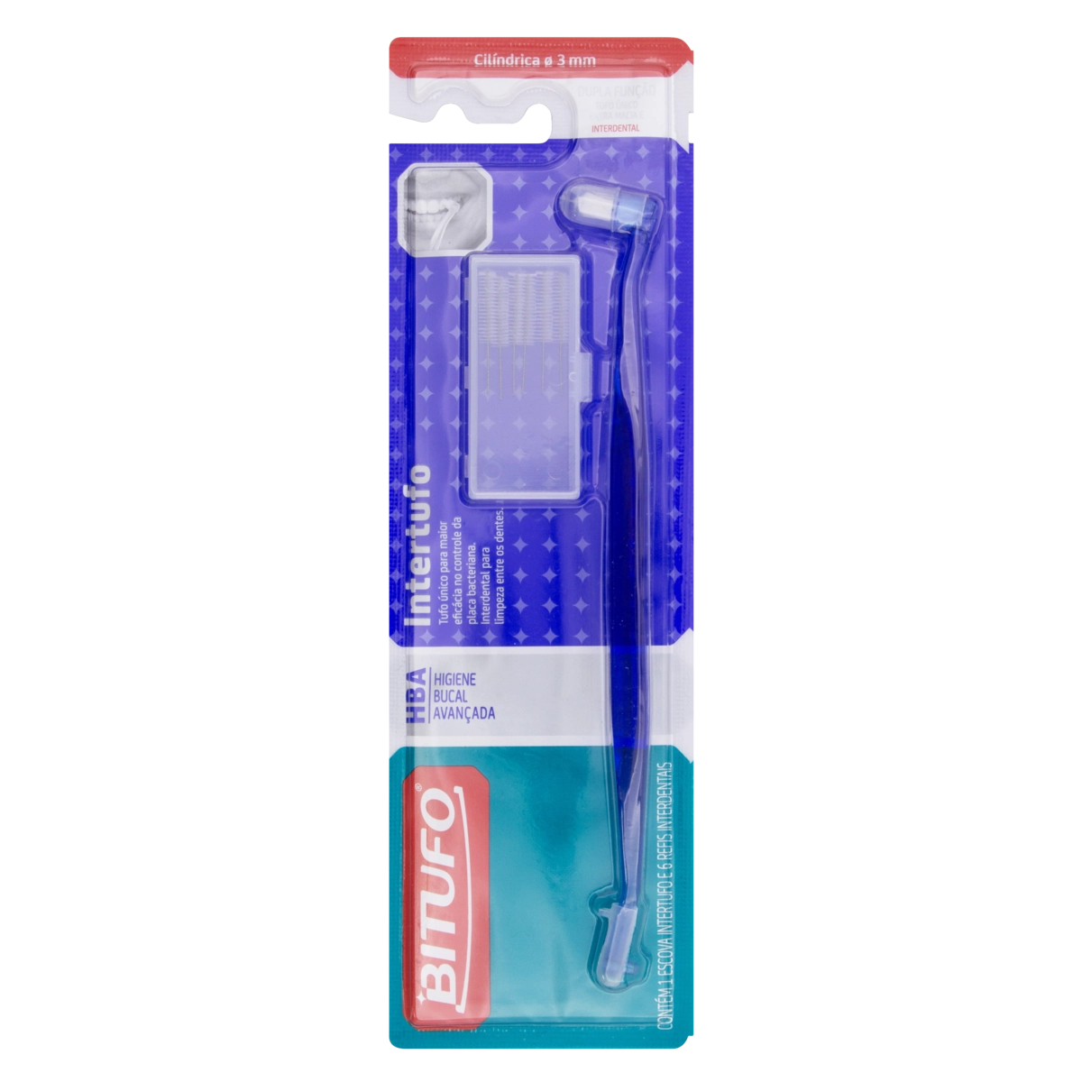 Escova Interdental Bitufo Intertufo Cilíndrica 1 Unidade
