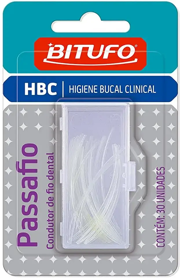 Passador De Fio Dental Bitufo Fio Way Com 30 Unidades