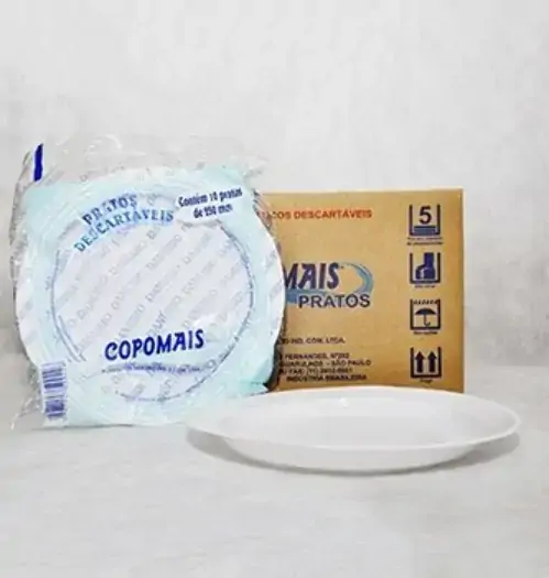 Pratos Descartaveis Copomais 10unidades De 25mm