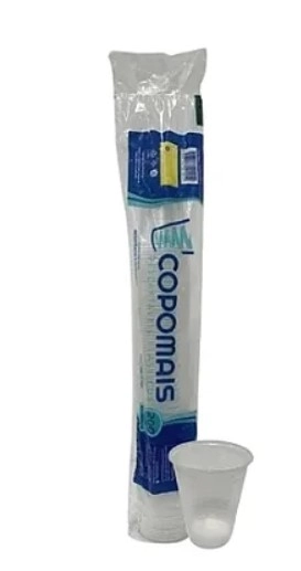 Pct Copo 200ml com100un TRANSP Copomais