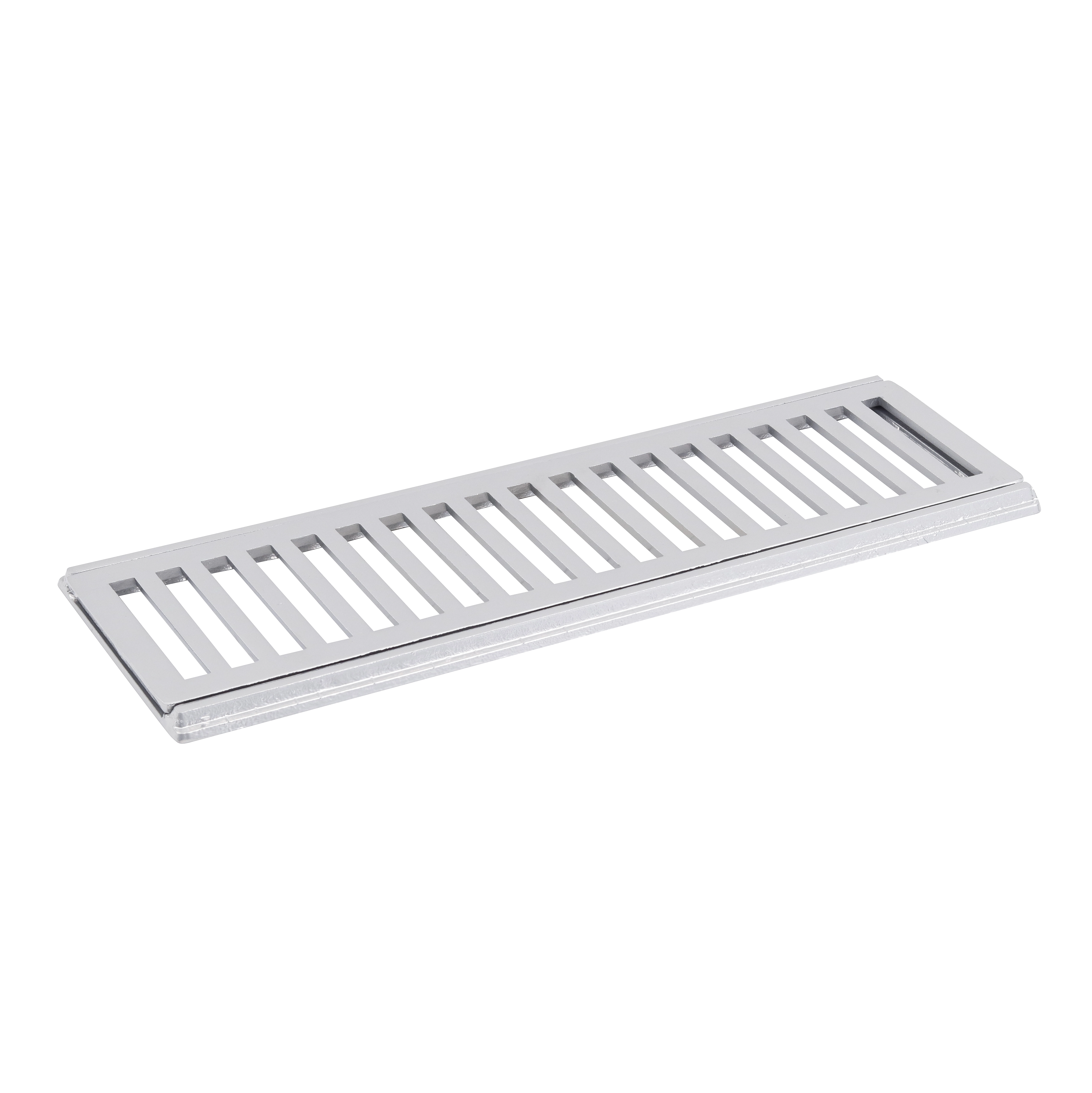 Conjunto Grelha e Porta Grelha Alumínio 15x50cm Cinza para Veículos Leves LG Mais