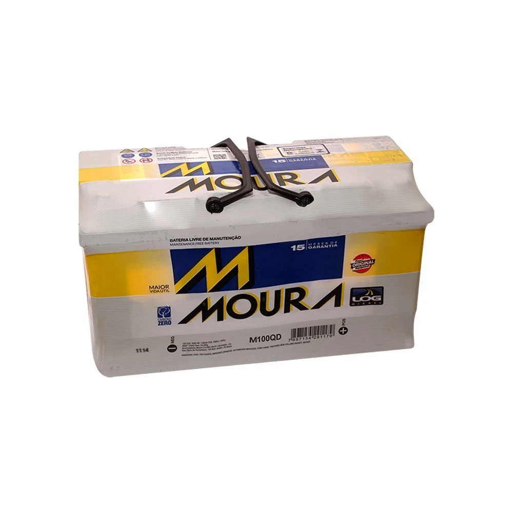 Bateria 100Ah Polo Lado Direito - MOURA M100QD