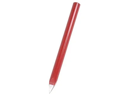 Ponteiro De Aço Pacetta Liso Redondo 8" Vermelho