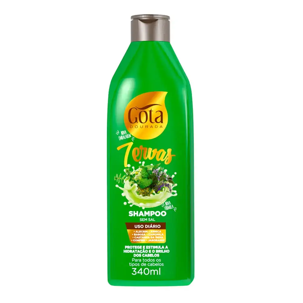 Shampoo Gota Cosméticos 7 Ervas Frasco 340ml