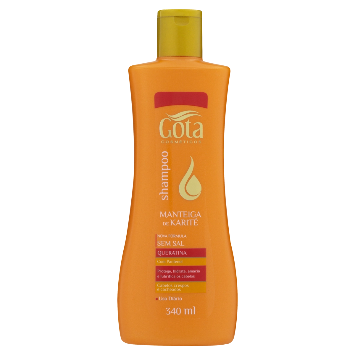 Shampoo Gota Cosméticos Manteiga De Karité Frasco 340ml