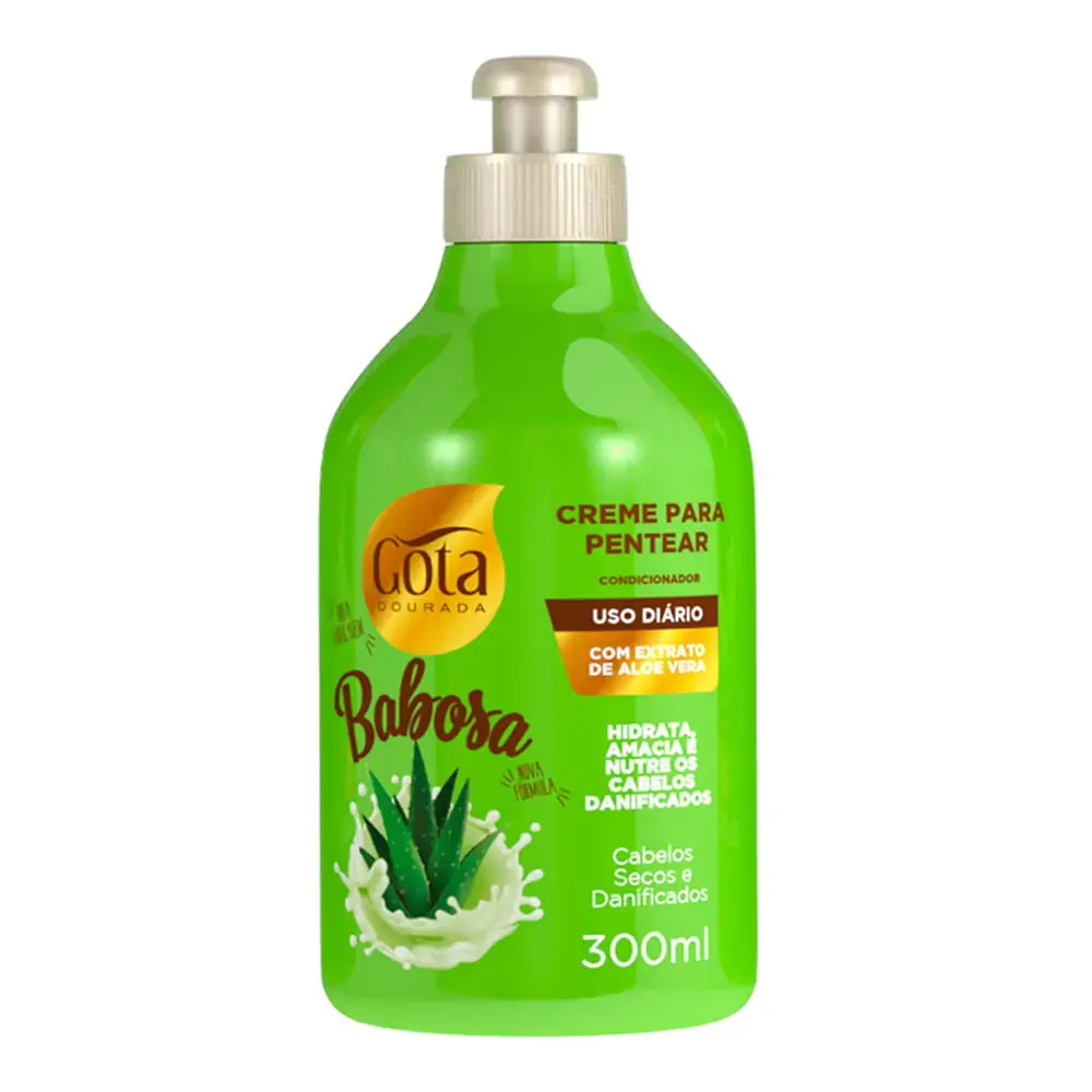 Creme Para Pentear Gota Cosméticos Babosa Frasco 300ml