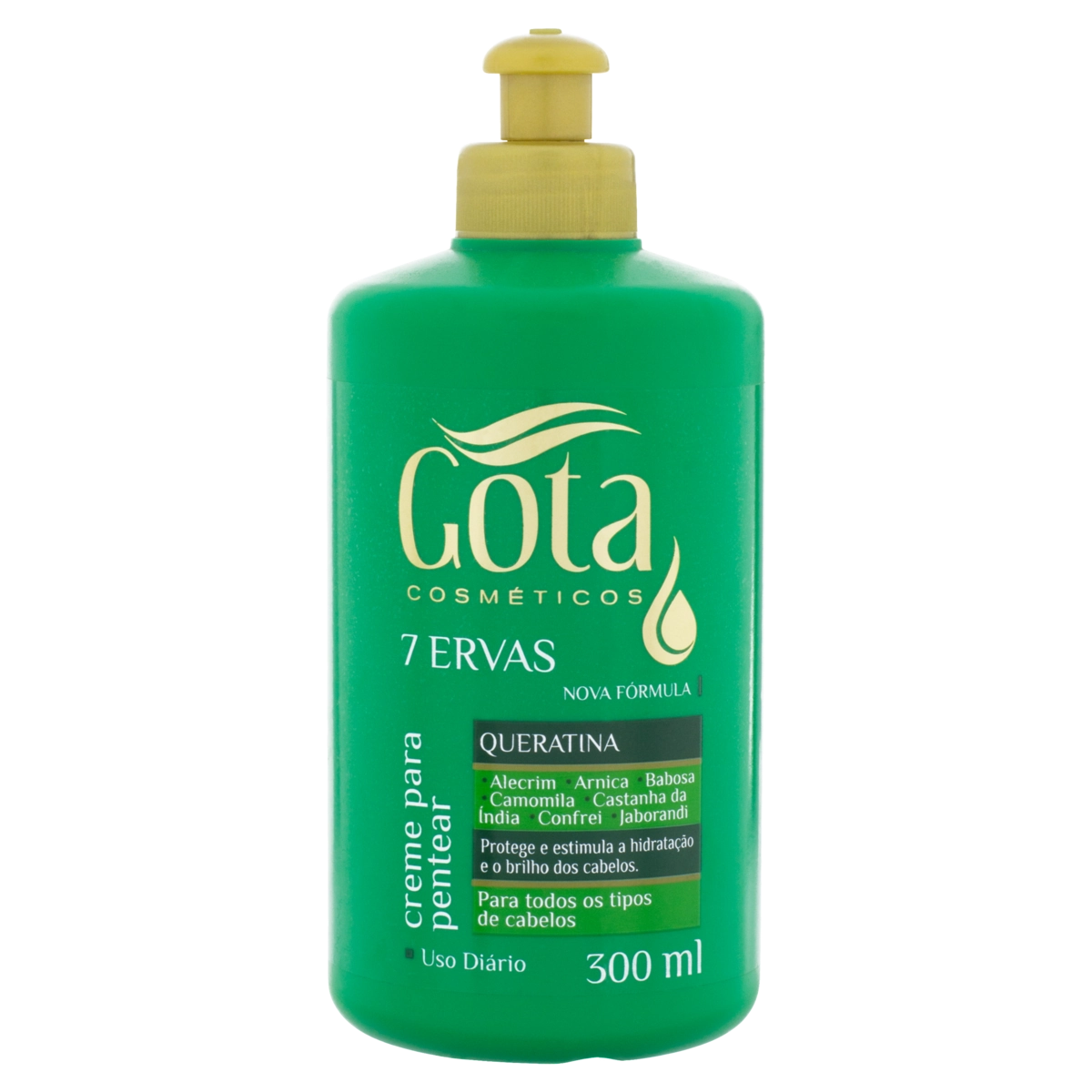 Creme Para Pentear Gota Cosméticos 7 Ervas Frasco 300ml