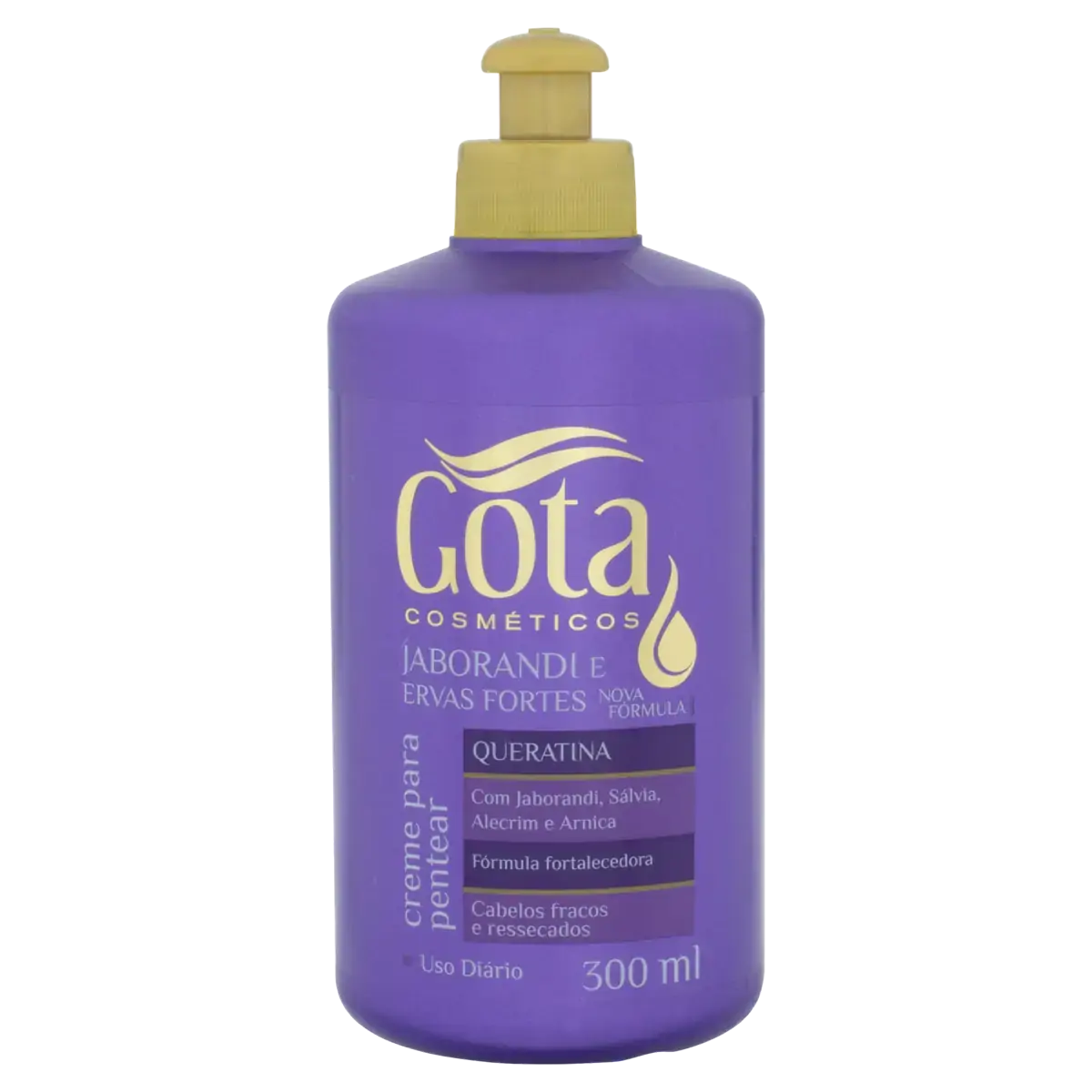 Creme Para Pentear Gota Cosméticos Jaborandi E Ervas Fortes Frasco 300ml