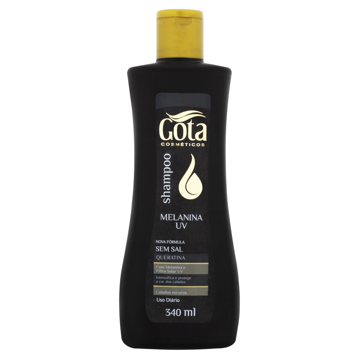 Shampoo Gota Cosméticos Melanina Uv Frasco 340ml