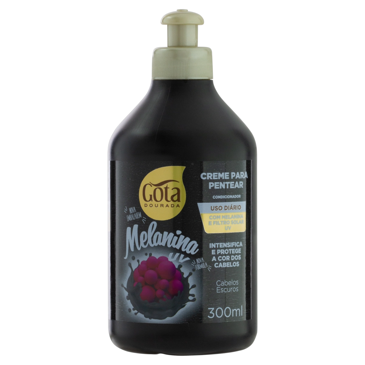 Creme Para Pentear Gota Dourada Melanina Uv Frasco 300ml