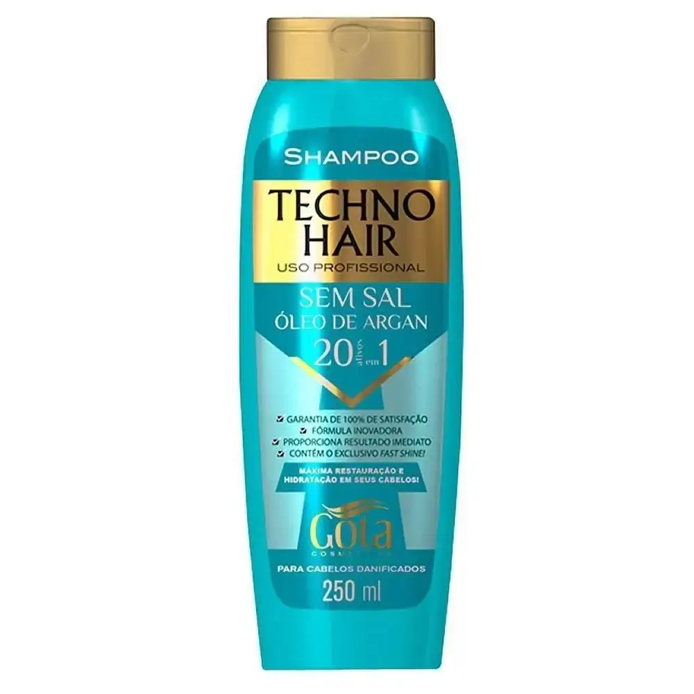 Shampoo Gota Dourada Techno Hair Oleo Argan