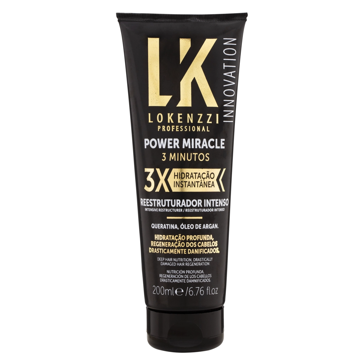 Hidratante Power Miracle Lokenzzi Reestruturador Intenso Bisnaga 200ml