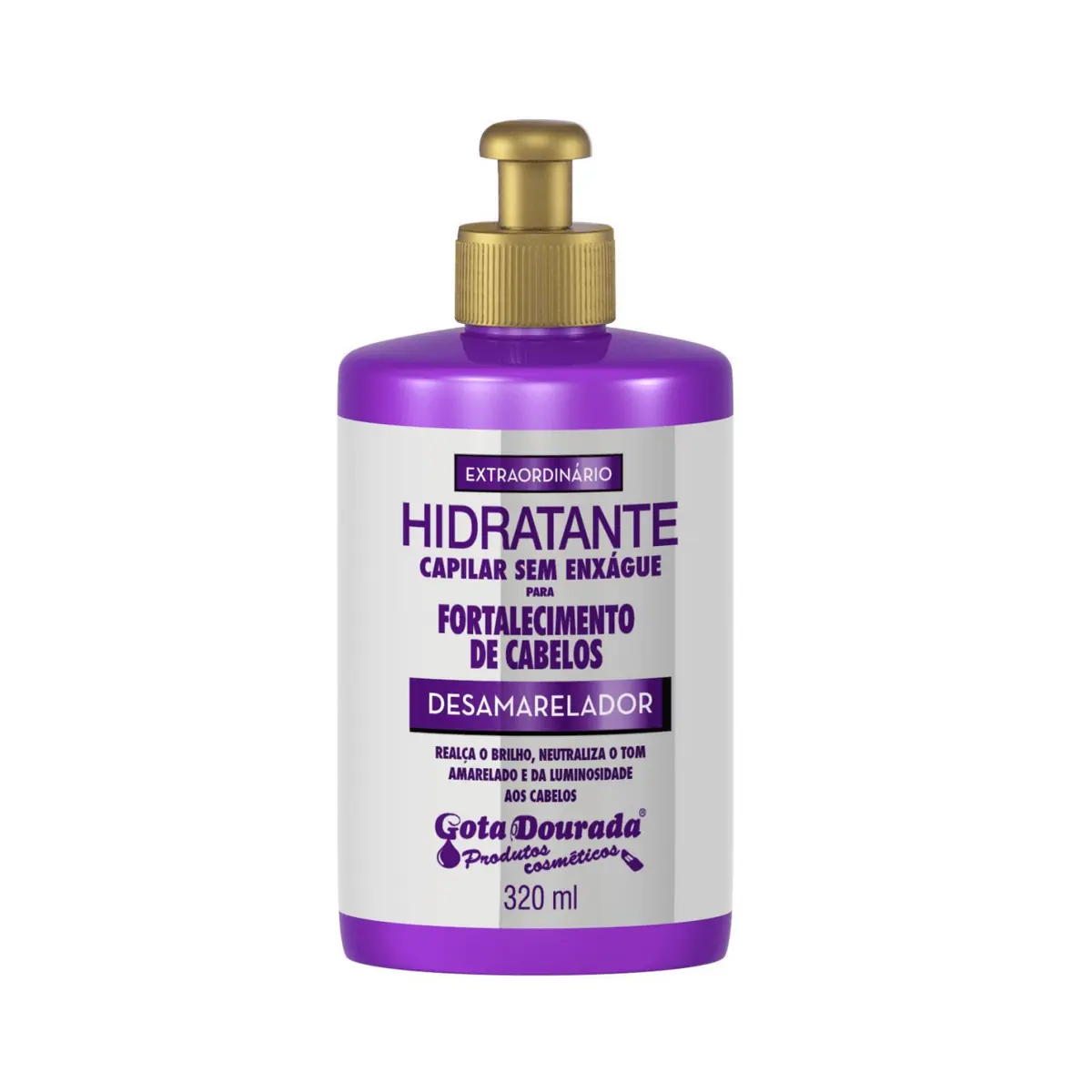 Creme Para Pentear Gota Dourada 320ml Desamarelador Unit