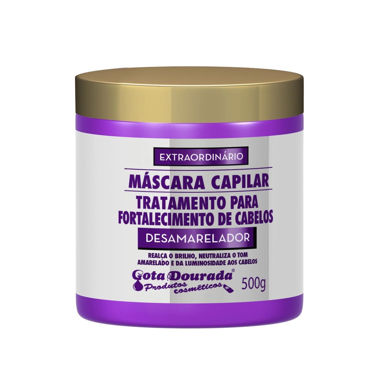 Máscara Gota Dourada Desamareladora 500g