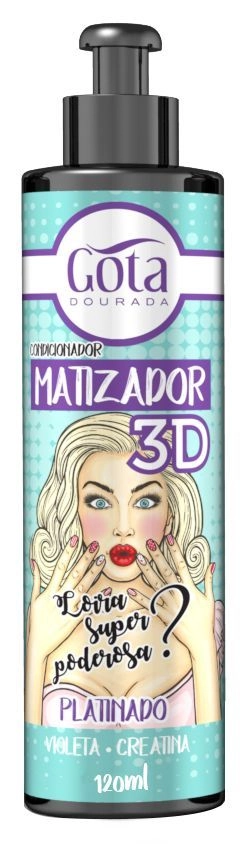 Condicionador Matizador 3D Platinado 300ml - Gota Dourada