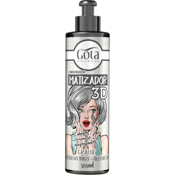 Cond Matizador 120ml 3d Gota Dourada Grafite