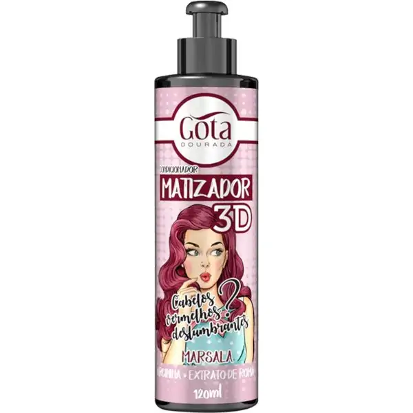 Cond Matizador 120ml 3d Gota Dourada Marsala